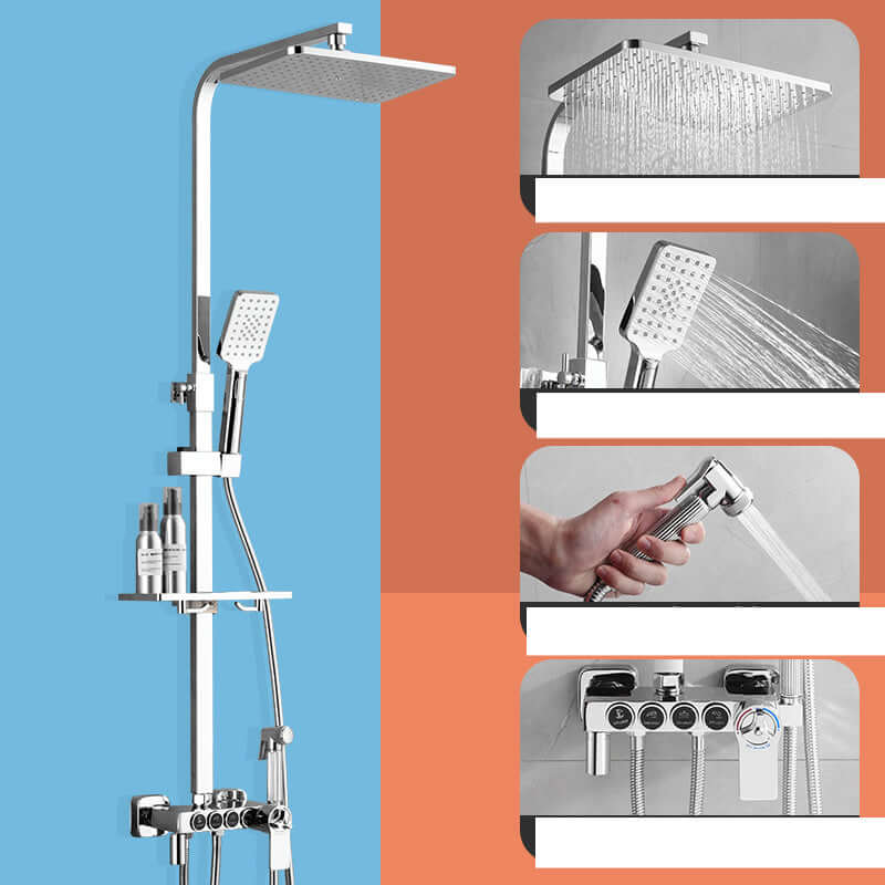 Gold Chromed Shower System with Bidet Spray: Elevate Your Shower Routine
