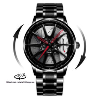 Rev Up Your Style: The Spinning Car Wheel Design Watch for Men
