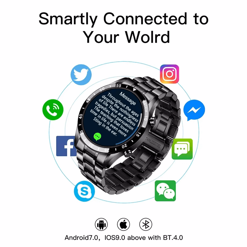 Multifunctional Smart Watch  Bluetooth Call  Pedometer Blood Pressure And Heart Rate Detection Waterproof Watch