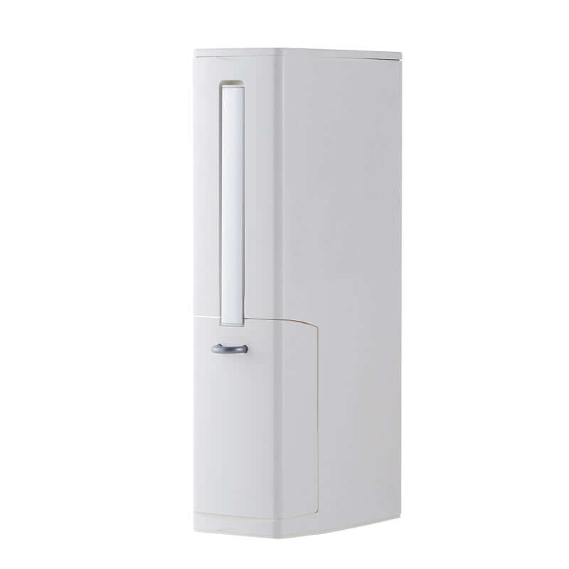 White creative toilet brush trash cans garbage bag set with integrated tissue box