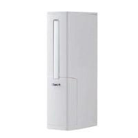 White creative toilet brush trash cans garbage bag set with integrated tissue box
