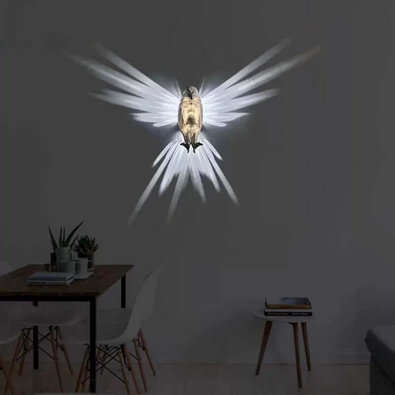 Owl/Eagle Wall Lamp: 3D Projection, Atmosphere Light, Home Decor