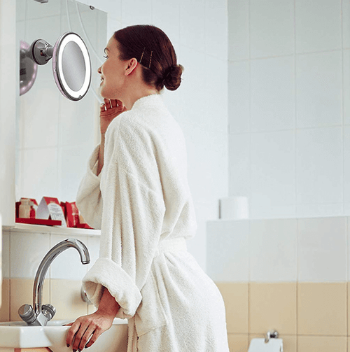 10X Magnifying LED Makeup Mirror: Precise Makeup Application with Natural Daylight