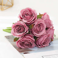 Silk Roses Bouquet Artificial Flowers