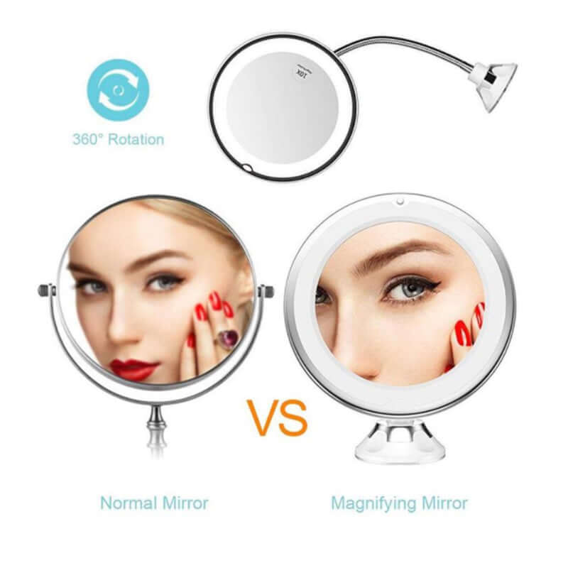 10X Magnifying LED Makeup Mirror: Precise Makeup Application with Natural Daylight