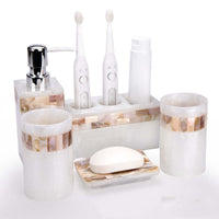 Light Luxury Shell Bathroom Decoration Accessories Set: Elevate Your Bathroom Décor