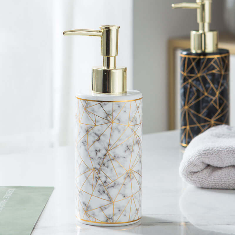 Marble Pattern Hand Soap Bottle: Elegance Meets Functionality