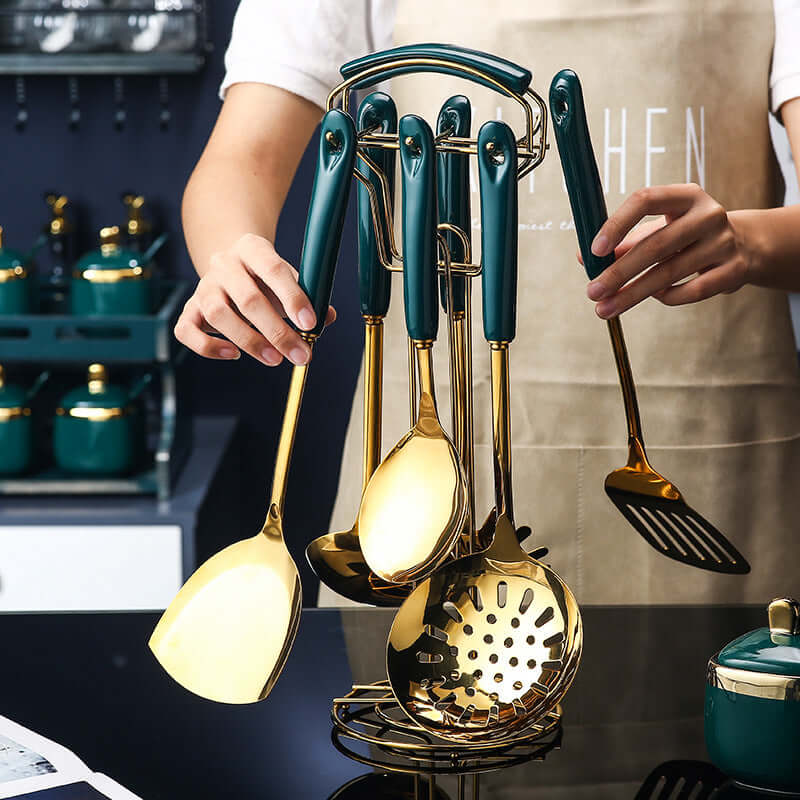 Stainless Steel Silicone Spoon Set 7 PCS