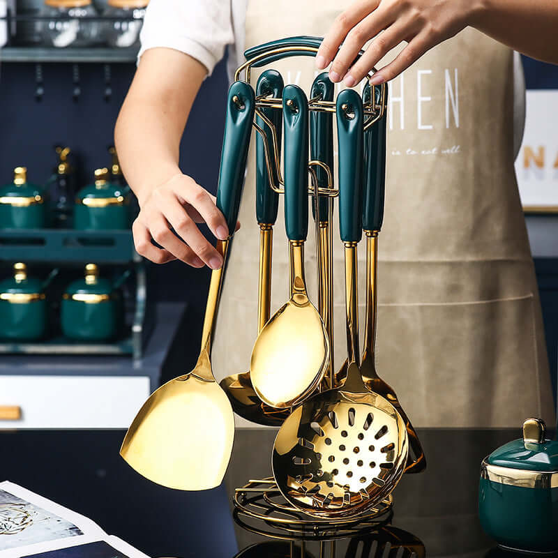 Stainless Steel Silicone Spoon Set 7 PCS