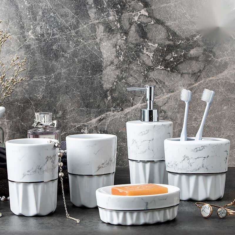 5-Piece Ceramic Bathroom Set: Elevate Your Bathroom with Style and Function