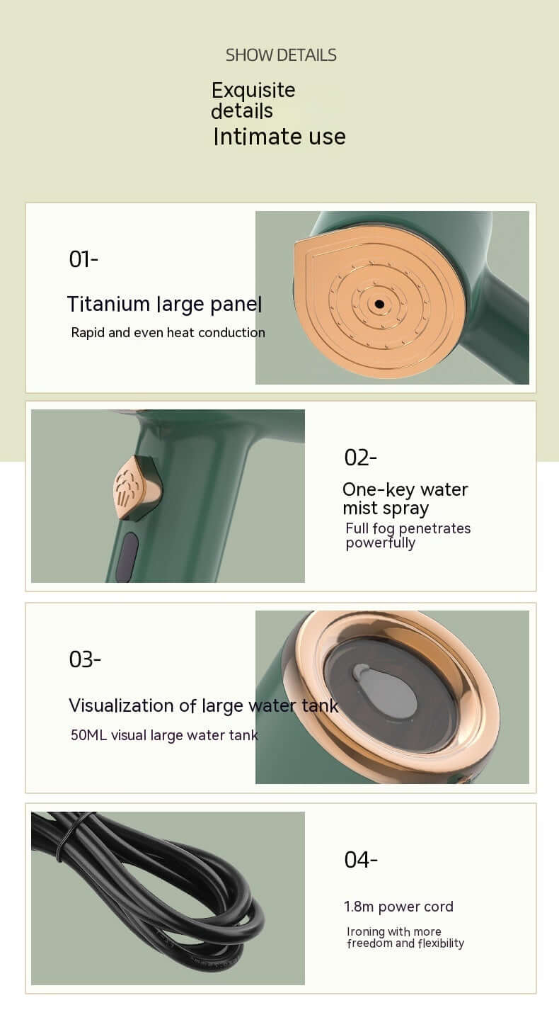 Wrinkle-Free on the Go! Mini Portable Steamer for Travel & Home