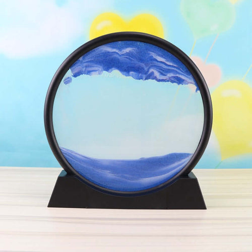 3D Dynamic Quicksand Art Orb - Mesmerizing Motion in Glass