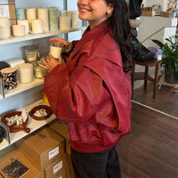 Loose Lapel Zip-up Jacket