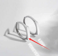 Surprise Love Projection Ring: Unique 925 Sterling Silver Jewelry for Couples