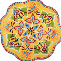 Underglaze ceramic steak western plate