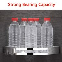 Durable hole-free bathroom shelf with adhesive mounting system for easy installation