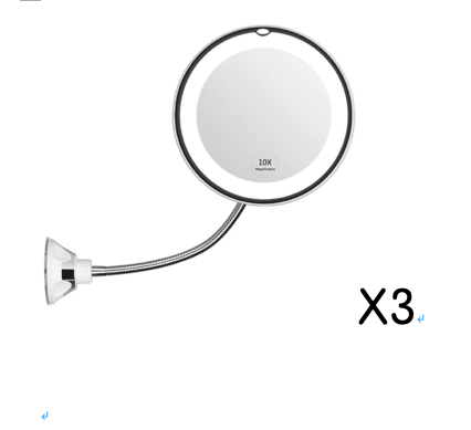 10X Magnifying LED Makeup Mirror: Precise Makeup Application with Natural Daylight