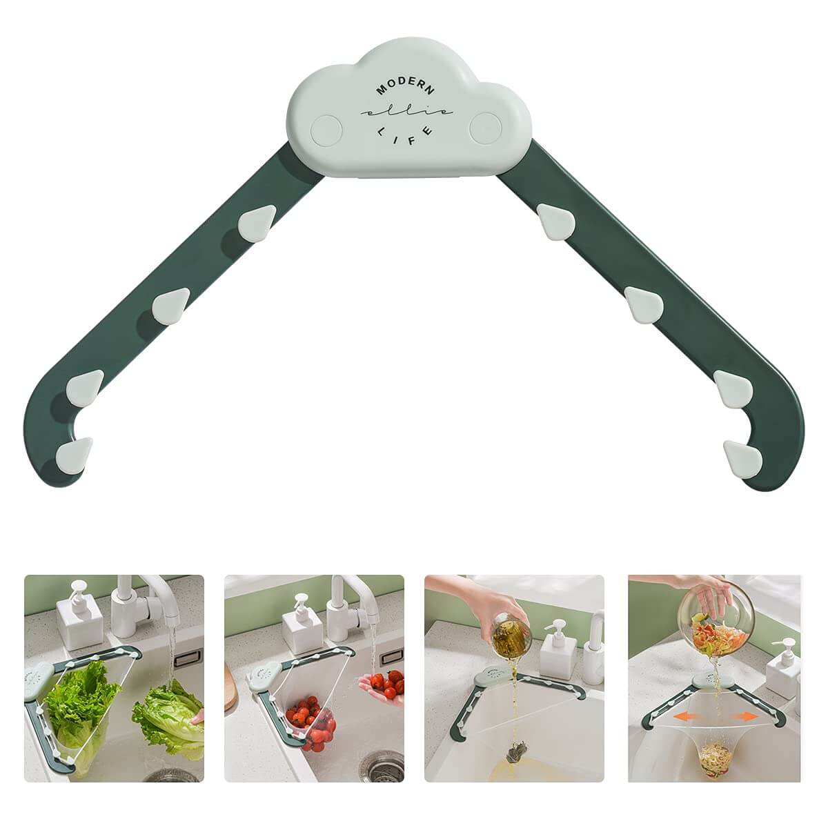 Triangular Cloud Sink Drain Rack