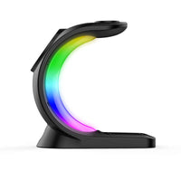4-in-1 Magnetic Charge & Glow: Wireless Oasis for Phone, Watch, & Buds (RGB Light)