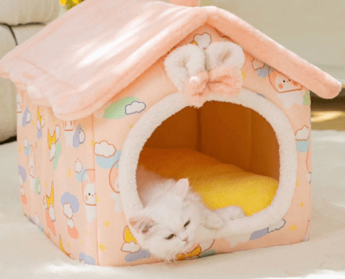 Foldable Self-Warming Pet Nest for Cats and Dogs
