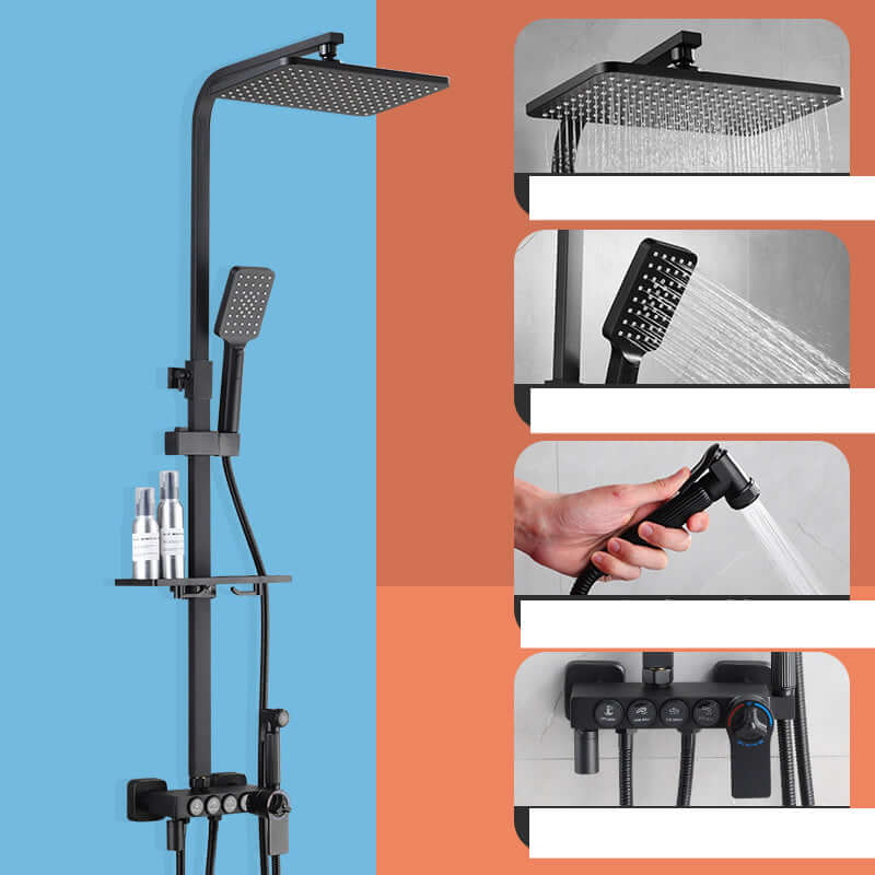 Gold Chromed Shower System with Bidet Spray: Elevate Your Shower Routine