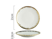 Nordic Creative Ceramic Chrysanthemum Plate Set