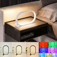 Modern Plug-In Oval Acrylic Lamp with Touch Control