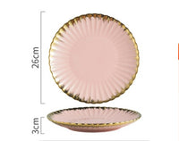 Nordic Creative Ceramic Chrysanthemum Plate Set