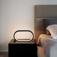 Modern Plug-In Oval Acrylic Lamp with Touch Control
