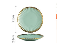 Nordic Creative Ceramic Chrysanthemum Plate Set