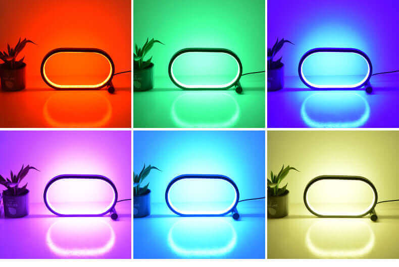 Modern Plug-In Oval Acrylic Lamp with Touch Control