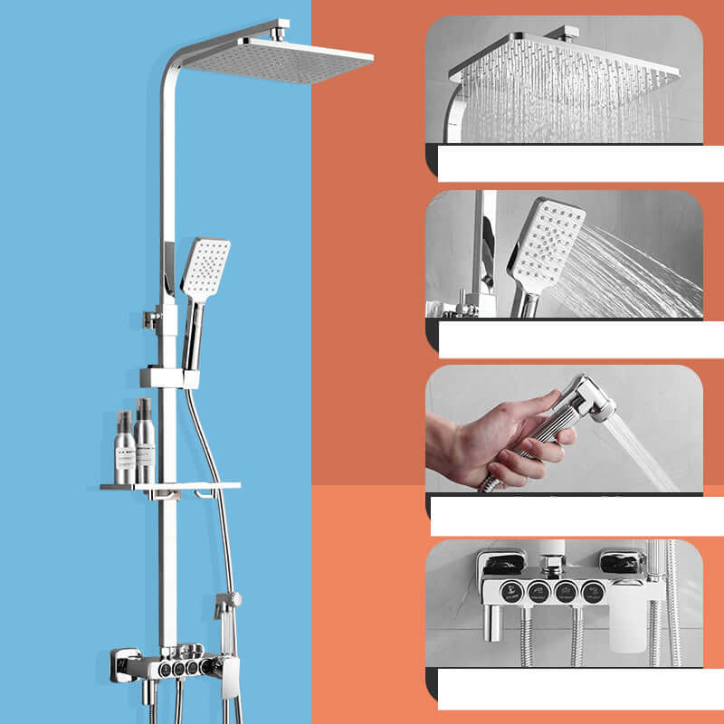 Gold Chromed Shower System with Bidet Spray: Elevate Your Shower Routine