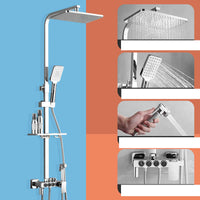 Gold Chromed Shower System with Bidet Spray: Elevate Your Shower Routine