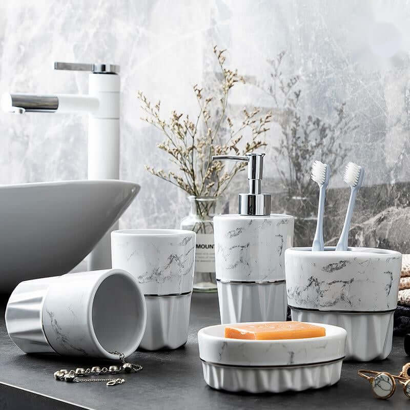 5-Piece Ceramic Bathroom Set: Elevate Your Bathroom with Style and Function