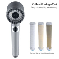 4-in-1 shower head with filter for USA, massage, high pressure, chlorine removal