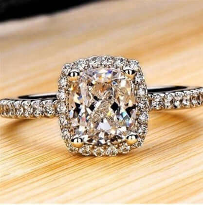 Rings For Women Bridal Wedding Anelli Trendy Jewelry Engagement Ring White Gold Color Anillos