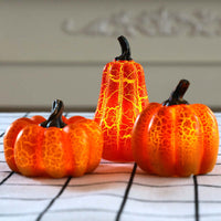 Flickering LED Pumpkin Lantern - Hauntingly Realistic Halloween Glow