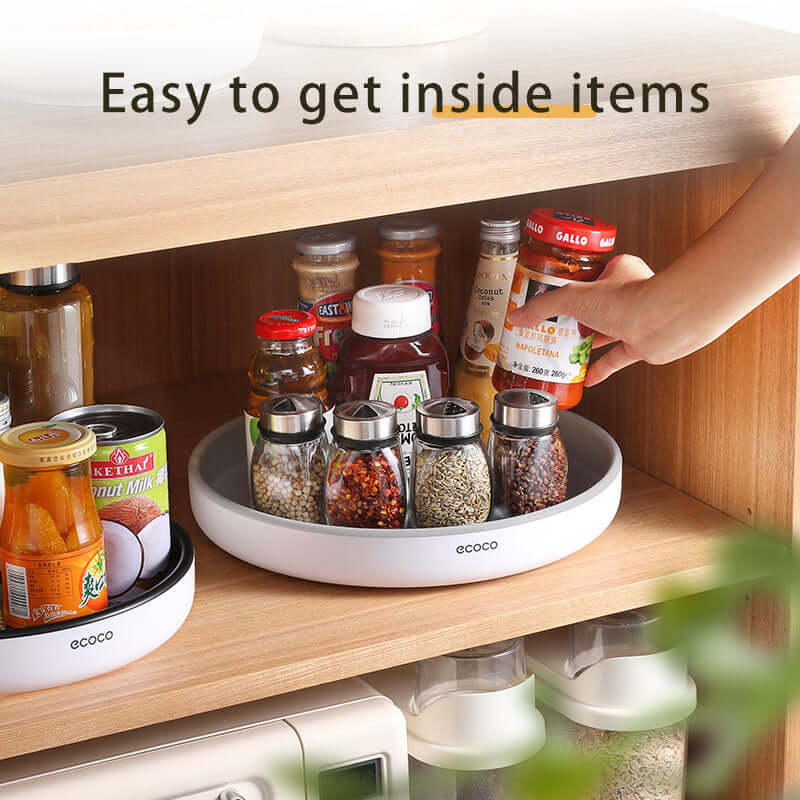 360° Kitchen Spin: Non-Slip Spice & Pantry Organizer (Rotating Shelf)