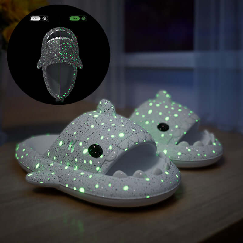 Glowing Shark Flip-Flops: Illuminate Your Bathroom with Fun and Safety