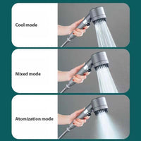 4-in-1 shower head with filter for USA, massage, high pressure, chlorine removal