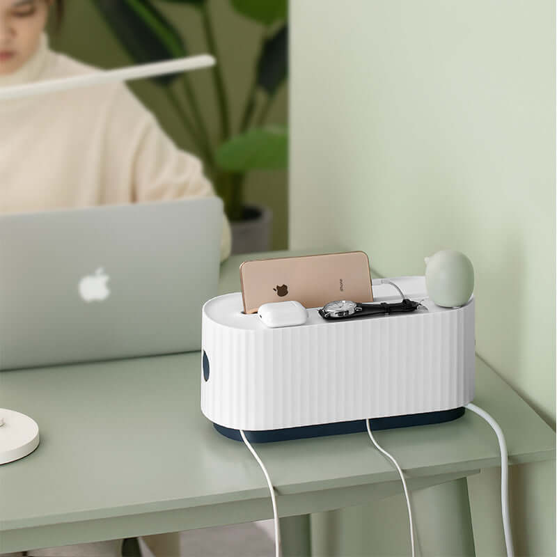 Cloud Cable Tamer: Stylish Box Protects Tech & Tidy Up Cables (Safe & Versatile)