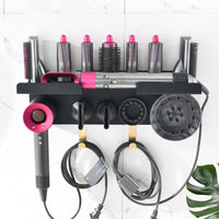Sleek aluminum alloy hair styling tools organizer with two tiers and bottom shelf