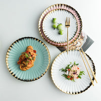 Nordic Creative Ceramic Chrysanthemum Plate Set