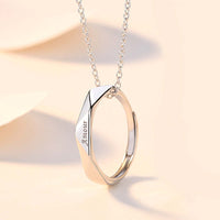 Kreative Paar-Halskette aus Sterlingsilber mit Diamanten am Schlüsselbein