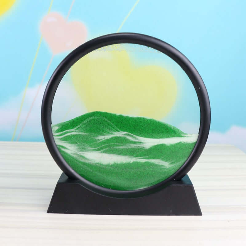 3D Dynamic Quicksand Art Orb - Mesmerizing Motion in Glass