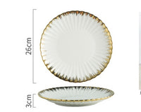 Nordic Creative Ceramic Chrysanthemum Plate Set