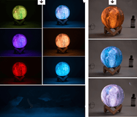 Creative 3D Printing Lunar Light Painting Night Light