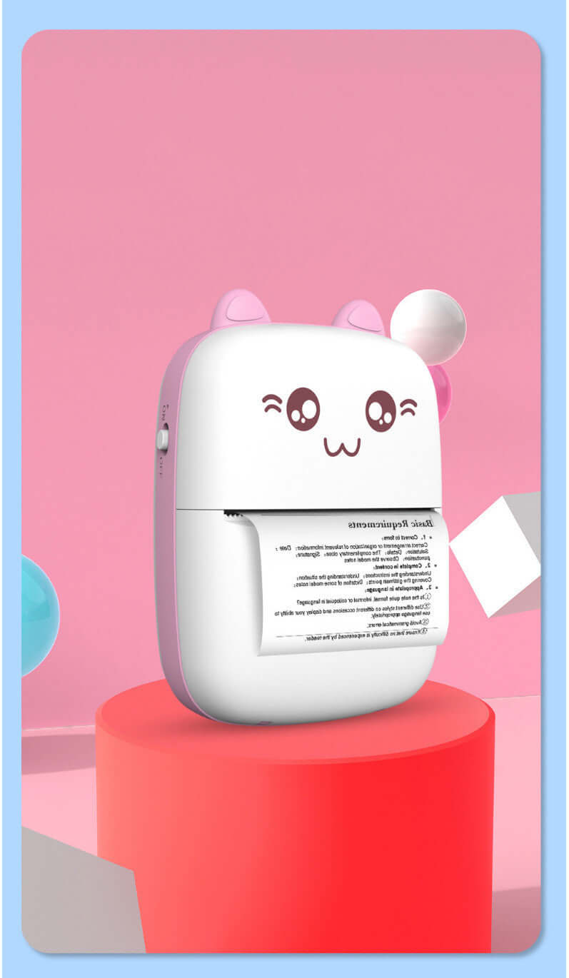 Pocket-Sized Prints: Mini Bluetooth Printer for Photos, Notes & Fun (Wireless)