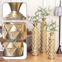 High pressure metal center vase Gold