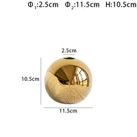 Gold Plated Ceramic Vase